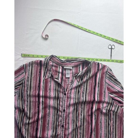 Catherines Womens 4X Pink Long‎ Sleeve Top Lightweight - Picture 3 of 9